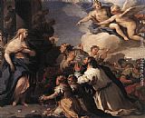 Luca Giordano Wall Art - Psyche Honoured by the People